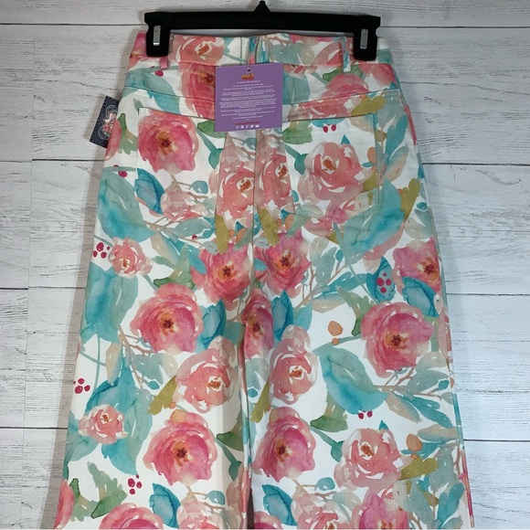Elsie Fred mizz floral print flare denim jeans size XS - Picture 5 of 10